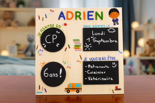 Tableau Rentree des Classes Enfants - Activités manuelles bricolages - 10doigts.fr