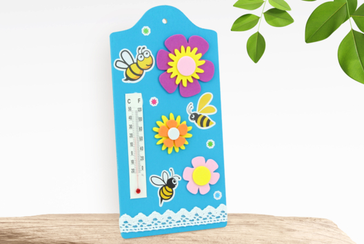 Thermomètre printemps activité enfant - Activités manuelles Printemps - 10doigts.fr