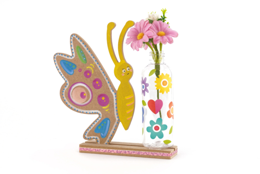 vase fleurs et papillon - Activités manuelles Printemps - 10doigts.fr - 2