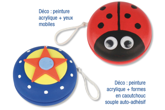Yoyo en bois - Activités manuelles objets décorés - 10doigts.fr - 2