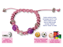 Shamballas... avec des perles en métal incrusté de strass diamant et des perles en bois