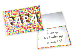 Carte confettis Papa