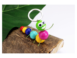Porte-clés chenille en perles