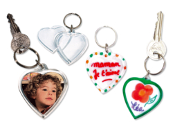 Porte-clefs en plastique transparent