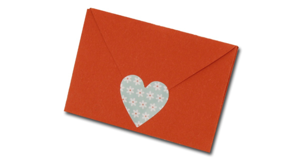 Enveloppe Coeur Baptemes Mariages 10 Doigts