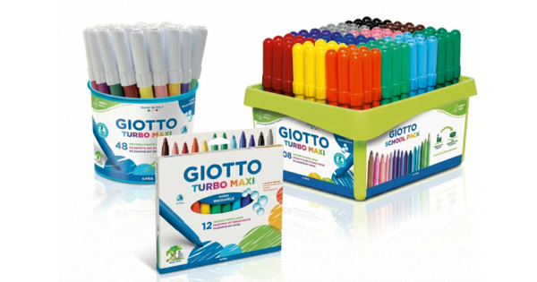 Giotto 418000 Feutres Pointe Fine - Couleurs Intenses Et Lavables