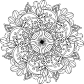 Mandala1 - Coloriages - 10doigts.fr
