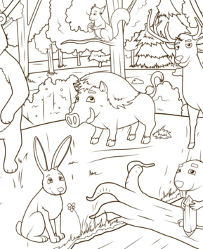 Animaux-foret2 - 10doigts.fr