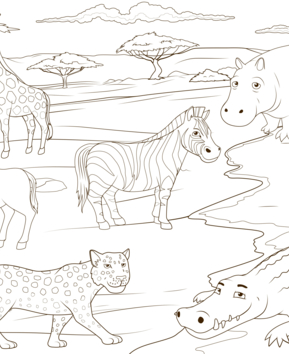 Animaux-savane4 - 10doigts.fr