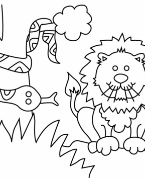 Lion et serpent01 - 10doigts.fr