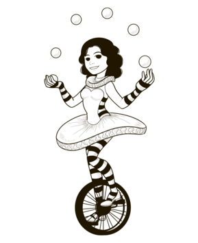 Cirque jongleuse - 10doigts.fr