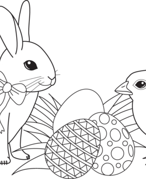 Lapin et poussin 01 - 10doigts.fr