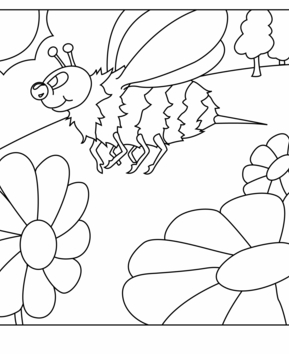 Fleurs et abeille 02 - 10doigts.fr