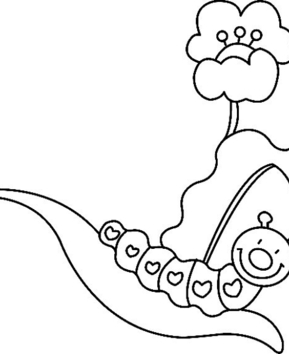 Fleurs et chenille 02 - 10doigts.fr