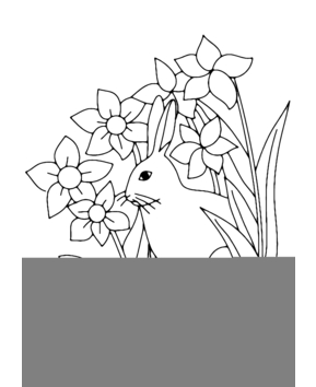 Fleurs et lapin 01 - 10doigts.fr