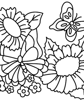 Fleurs et papillons 01 - 10doigts.fr