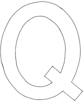 Q majuscule - 10doigts.fr