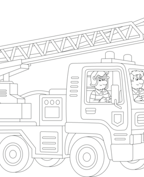 Camion de pompier 01 - 10doigts.fr