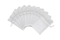 10 Sacs en organza blanc -  7 x 10 cm - Coton, lin - Textiles - 10doigts.fr