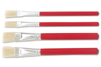 Set de 4 brosses à colle et vernis-colle - Accessoires de collage - 10doigts.fr