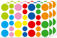 Gommettes géométriques rondes maxi - Gommettes formes assorties - 10doigts.fr