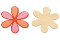 Fleur N°5 en bois naturel à décorer - Silhouettes en bois - 10doigts.fr