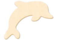 Dauphin en bois naturel à décorer - Silhouettes en bois - 10doigts.fr