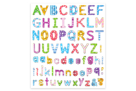 alphabet stickers fantaisie - Gommettes Alphabet, messages - 10doigts.fr