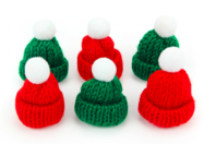 bonnets tricotés - Petites décorations de Noël - 10doigts.fr