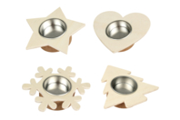 bougeoirs photophores - Bougeoirs en bois - 10doigts.fr