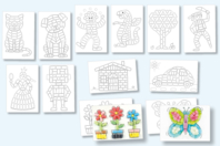 Cartes à décorer avec des flocons de maïs - Flocons de maïs - 10doigts.fr