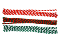 chenilles de noel bicolores - Chenilles, cure-pipe - 10doigts.fr