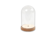 Cloche sur un socle en bois 12.5 cm - Boule à neige, Cloche - 10doigts.fr