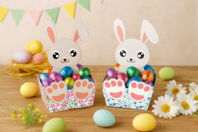 CORBEILLEs lapins paques - Paniers de Pâques - 10doigts.fr