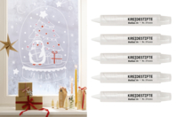 crayon cire vitre blanc noël - Décors de fenêtres Noël - 10doigts.fr