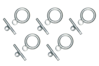 fermoir en t argenté - Fermoirs bijoux - 10doigts.fr