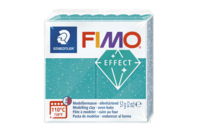 Fimo Effect 57gr - turquoise pailleté (392) - Pâtes Fimo Effect - 10doigts.fr