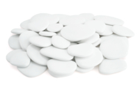 galets blancs plats à décorer plastique - Galets et coquillages - 10doigts.fr