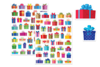 Gommettes cadeaux de Noel (2 planches) - Gommettes Noël - 10doigts.fr