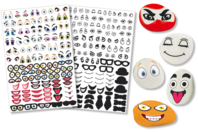 gommettes crazy face stickers - Gommettes Yeux et Visages - 10doigts.fr