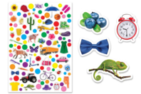 gommettes pour apprendre les couleurs - Gommettes Réalistes - 10doigts.fr