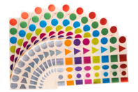 grandes gommettes géométriques brillantes - Gommettes formes assorties - 10doigts.fr