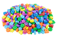 grosses perles caoutchouc enfants - Perles enfant - 10doigts.fr