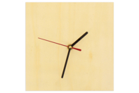 Horloge carrée (20 x 20 cm) en bois avec mécanisme à quartz - Horloges en bois - 10doigts.fr