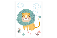 Kit diamond painting enfant, lion, 15x20 cm - Diamond Painting : Kit complet - 10doigts.fr