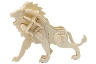 Lion 3D en bois naturel à monter - Maquettes en bois - 10doigts.fr