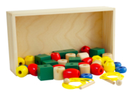 maxi perles en bois - Perles enfant - 10doigts.fr