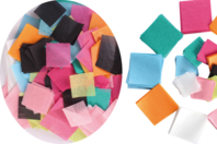 Méli-mélo de 5000 carrés de papier de soie, 8 couleurs et 3 tailles assorties   - Papiers Vernis-collage - 10doigts.fr