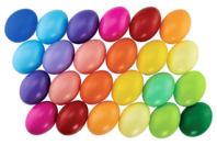 oeufs en plastique couleurs - 6 cm - Oeufs de Pâques créatif - 10doigts.fr