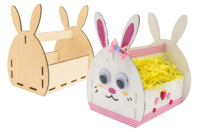 panier lapin paque - Paniers en bois - 10doigts.fr